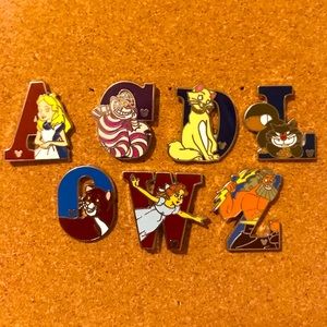 Disney Pins Alphabet Collection